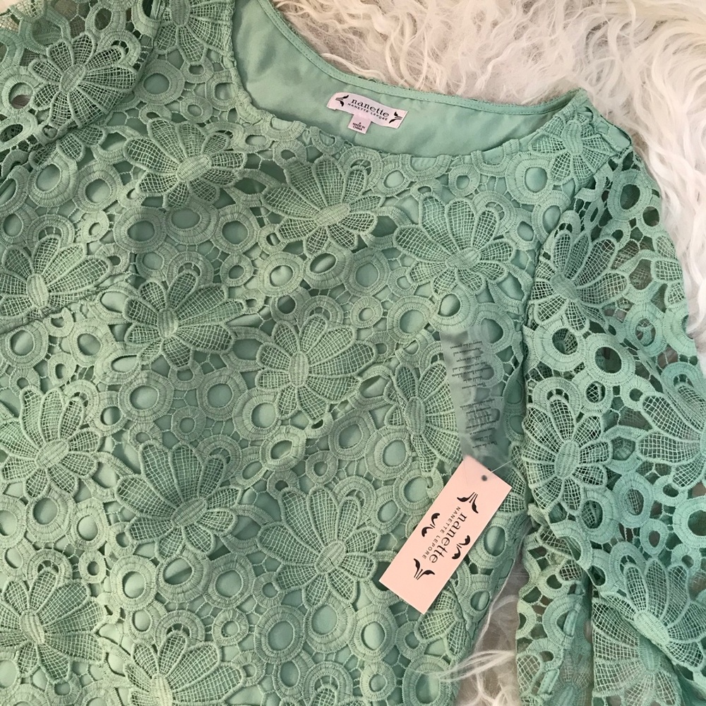 Nanette Lepore Lace Peplum Sheath Dress - Picture 4 of 7